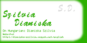 szilvia dianiska business card